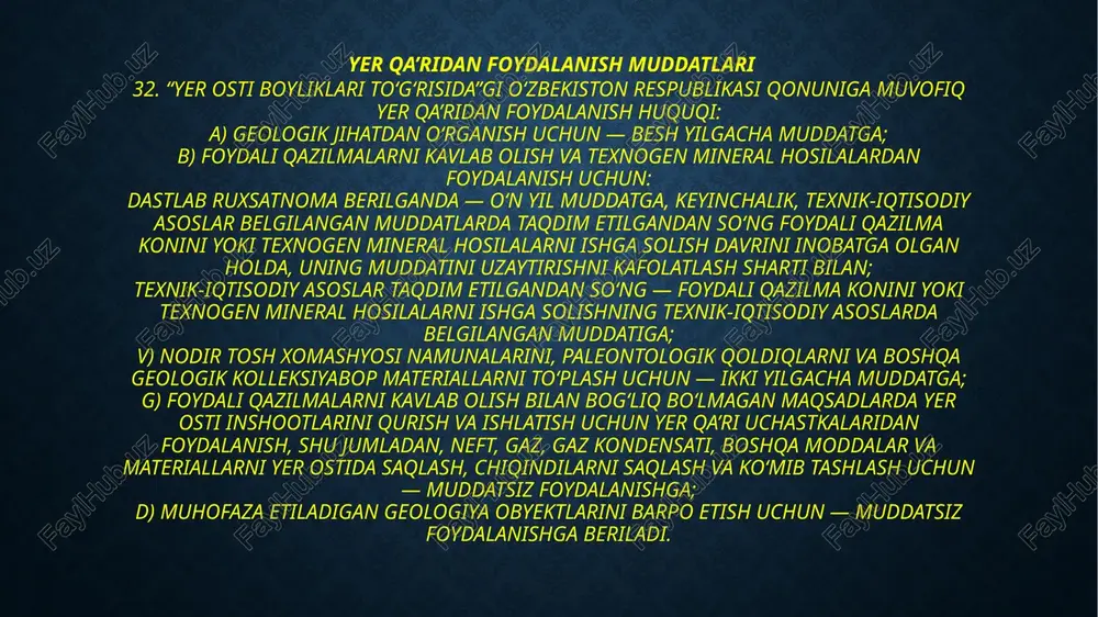 yerqa ridan foydalanuvchilar uchun olinadigon soliqlar - Page 5