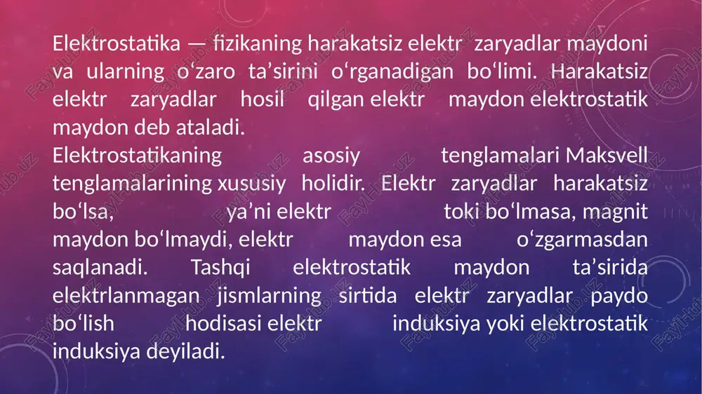 elektrostatik maydon va uning xususiyatlari - Page 5