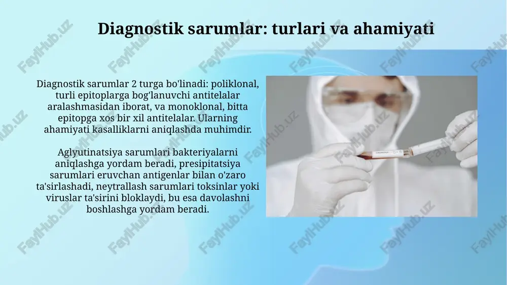 antigen va antitelalar. diagno stik zardoblar hagida tushincha olish usullari - Page 5