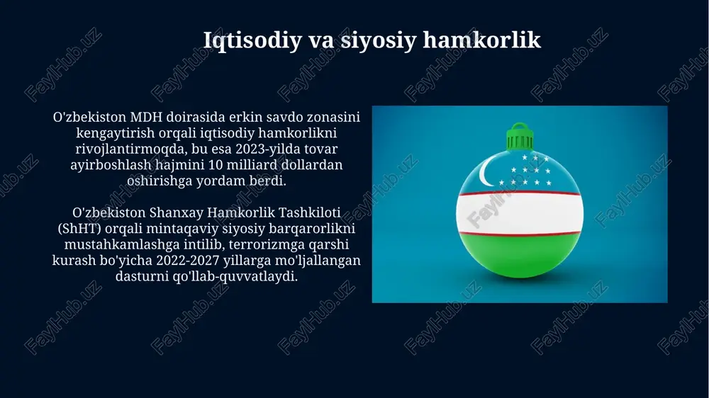 o'zbekistonning xalqaro tashkilotlar bilan hamkorligi - Page 5