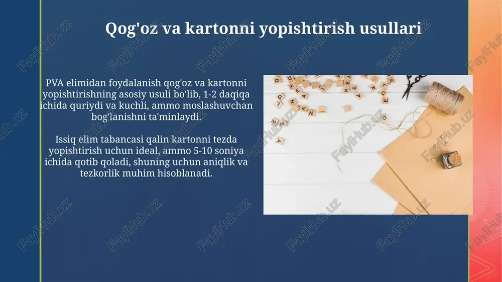 qogʻoz va karton bilan ishlash darslarining mazmuni - Page 5