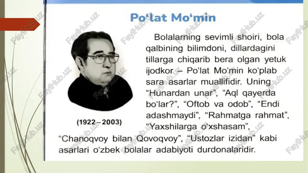 po'lat mo'min hayoti va ijodi - Page 5