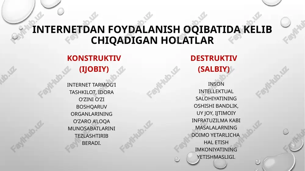 internet tarmog‘idan to‘g‘ri foydalanish slayd - Page 5