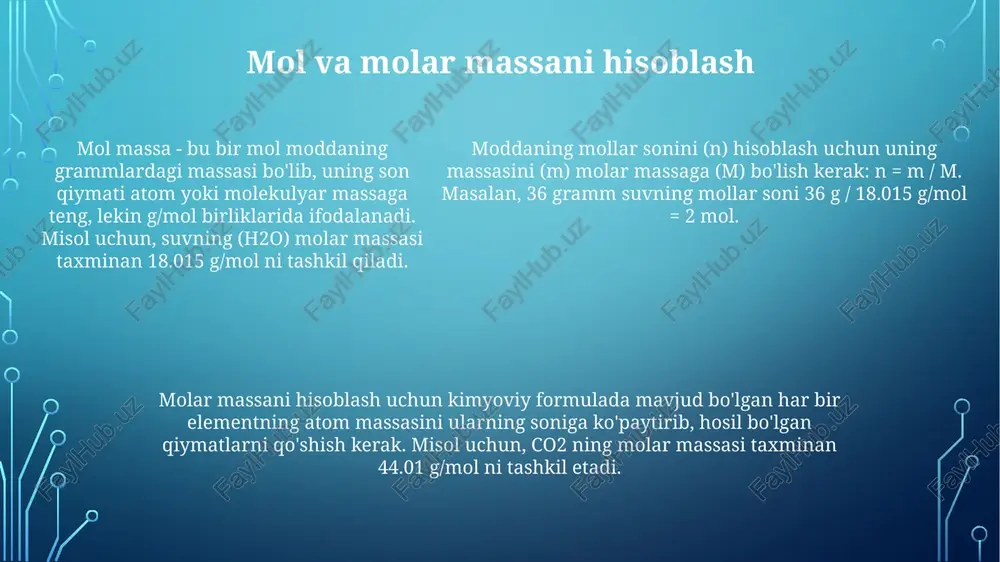kimyoning asosiy tushunchalariga oid hisoblashlar - Page 5