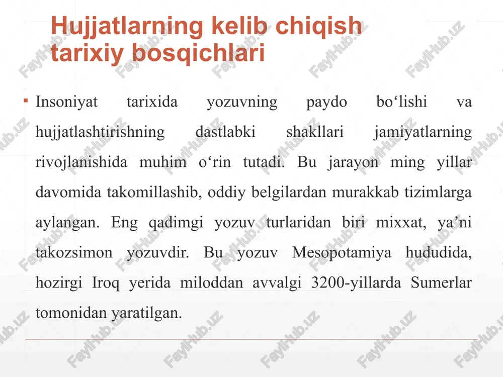 hujjatların paydo bo‘lishi va tarixi - Page 5