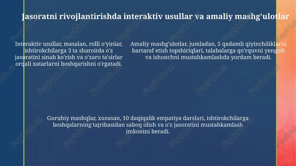 qo'rqoqlikni yengish texnikalari - Page 5