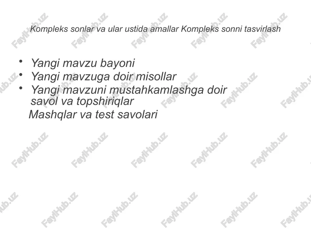 kompleks sonlar va ular ustida amallar - Page 5