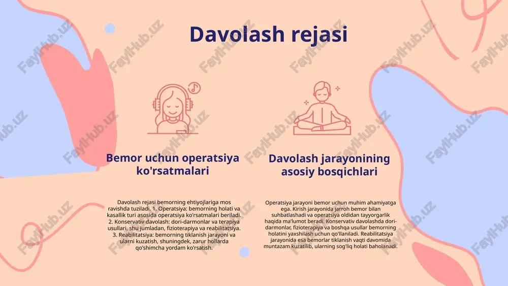 lanish bosqichlari xirurgik davolash tarixi asrlar davomida rivojlandi, dastlabki davrda oddiy jarrohlik amaliyotlari va qo'lda davolash usullari mavjud edi. o'rta asrlarda jarrohlik san'ati tibbiyot bilan birgalikda rivojlandi. muhammad ibn zakarīyā al-roziy, avitsenna va ambroise paré kabi tarixiy shaxslar jarrohlikda muhim rol o'ynadilar, ularning ishlari jarrohlik amaliyotlarining rivojlanishida katta ta'sir ko'rsatdi. 19-asrda anesteziya va antiseptika kiritilishi jarrohlik amaliyotlarini tubdan o'zgartirdi. kasalliklarning dastlabki davolash usullari birinchi kasalliklarni davolash usullari asosan o'simliklar va tabiiy moddalar bilan bog'liq edi. xususan, qadimgi misr va gretsiyada jarrohlik amaliyotlari oddiy asboblar yordamida amalga oshirilgan, kasalliklarning sabablarini tushunmaslik ularning samaradorligini kamaytirgan. zamonaviy davolash usullari esa, ilmiy tadqiqotlar va tajribalarga asoslangan holda rivojlanmoqda. photo by kenny eliason on unsplash xirurgiya va zamonaviy tibbiyot zamonaviy xirurgiyaning tarixiy asoslari zamonaviy xirurgiya tarixiy asoslariga ega bo'lib, uning rivojlanishi asrlar davomida davom etgan. dastlabki jarrohlik usullari qiyin va xavfli bo'lib, lekin texnologiyaning rivojlanishi bilan yangi usullar va uskunalar paydo bo'ldi. bugungi kunda xirurgiya …