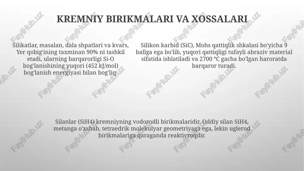 14-guruh elementlari. uglerod va kremniy - Page 5