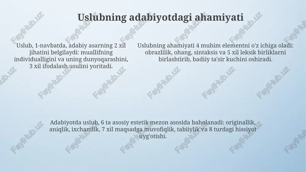 badiiy uslub va uning xususiyatlari - Page 5