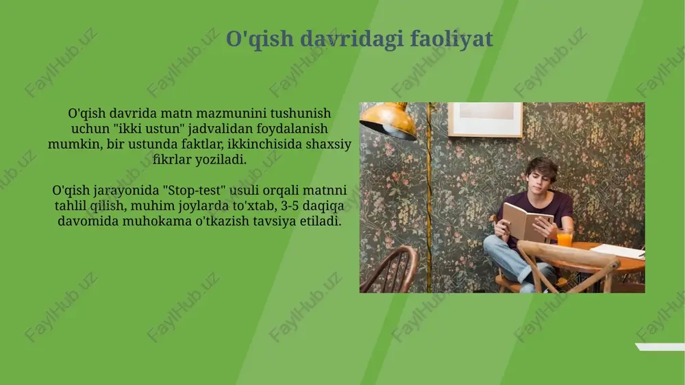 adabiy matn bilan ishlash bosqichlari - Page 5