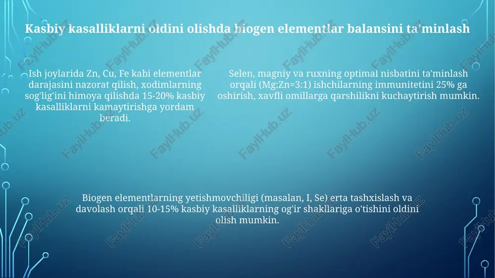 biogen elementlar kontsentratsiyasi va kasbiy kasalliklar - Page 5