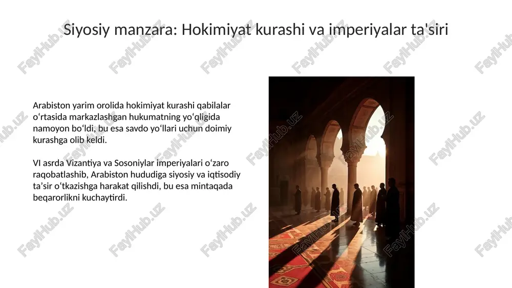islomdining paydobo'lishidagi ijtimoiy-siy va madaniy sharoitlar - Page 5