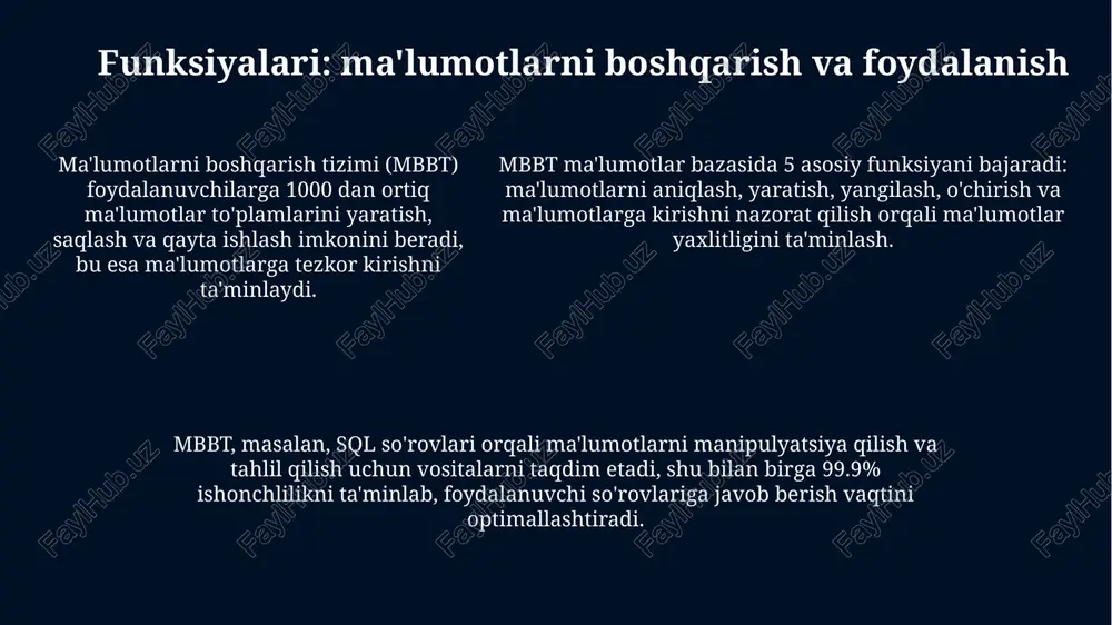 ma'lumotlar bazasini boshqarish tizimlari - Page 5