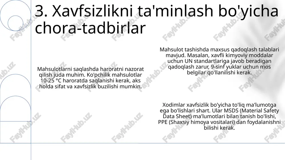 mahsulotlarni saqlash va transportdagi xavfsizlik - Page 5