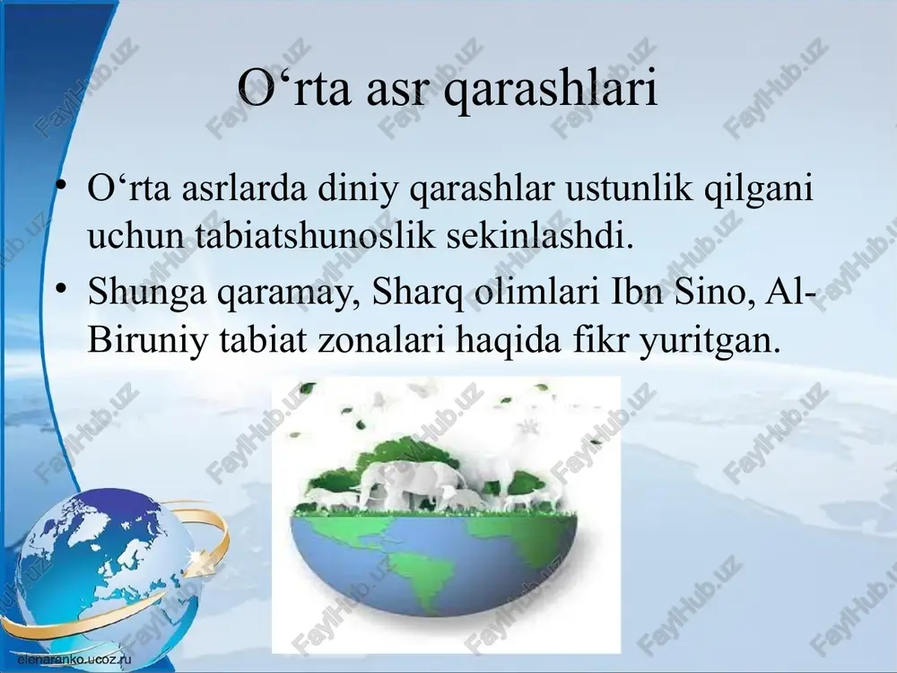 biogeografiya fanining rivojlanish tarixi - Page 5