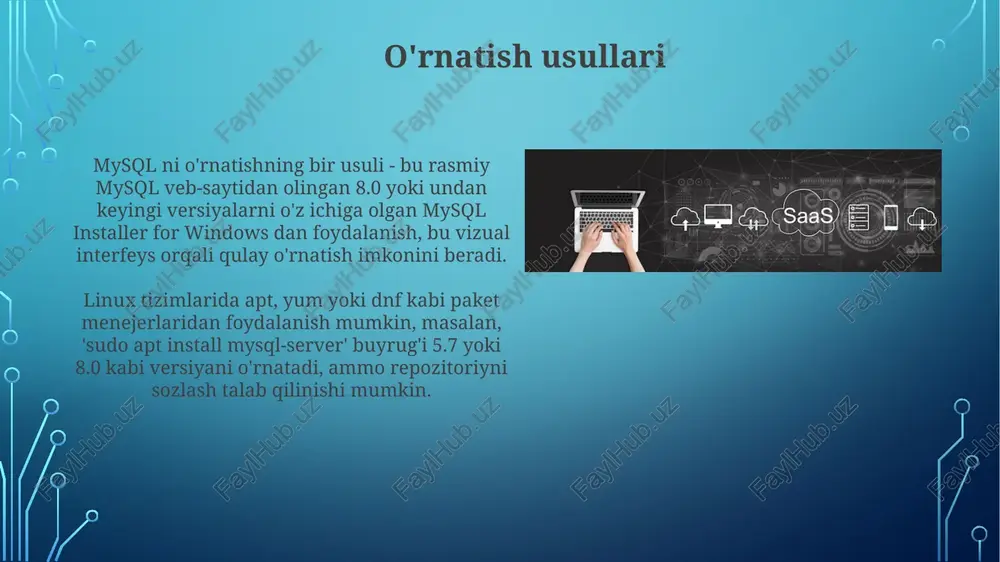 mysql ma’lumotlar bazasini boshqarish jarayoni - Page 5