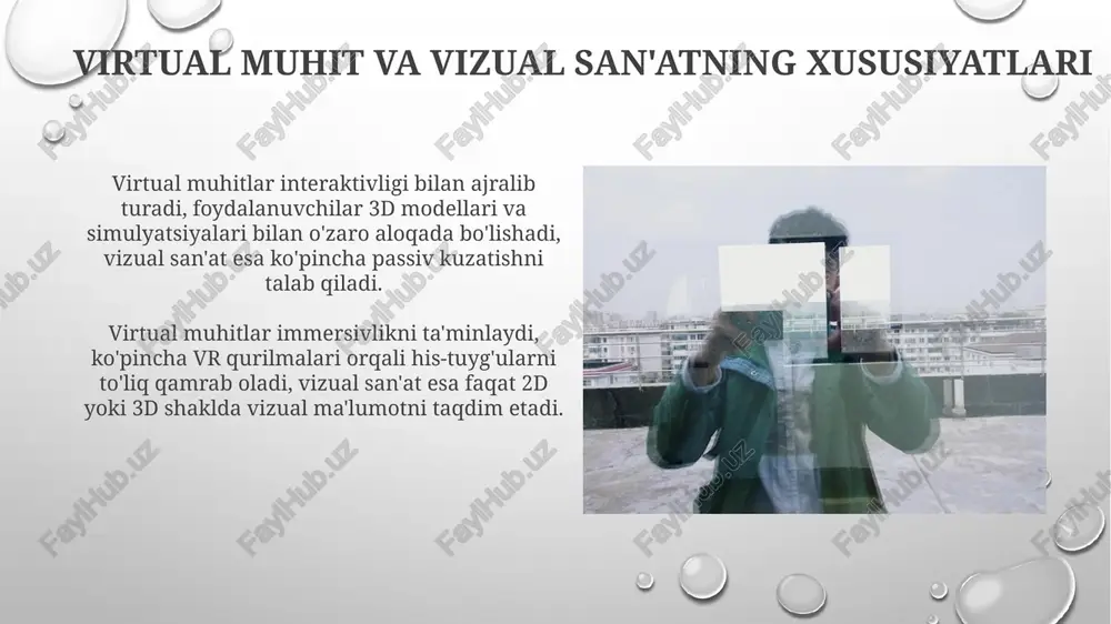 olamni virtual va vizual estetik idroketishning farqlari - Page 5
