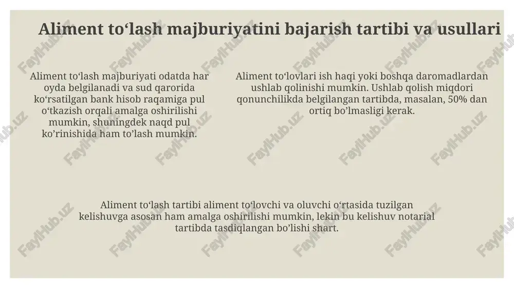 qarindoshlar va boshqa shaxslarning aliment toʻlash majburiyatlari - Page 5
