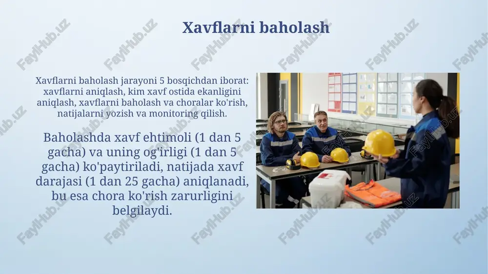 salomatlik va xavfsizlik darsta taqdimot - Page 5