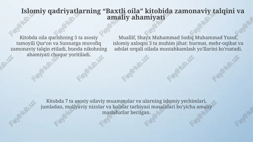 shayx muhammad sodiq muhammad yusufning “baxtli oila” kitobi - Page 5
