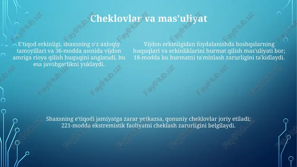 vijdon va e'tiqod erkinligi - Page 5