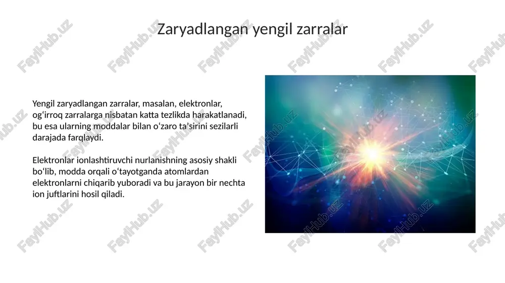 zaryadlangan og'ir va yengil zarralarning modda bilan o'zaro ta'siri - Page 5