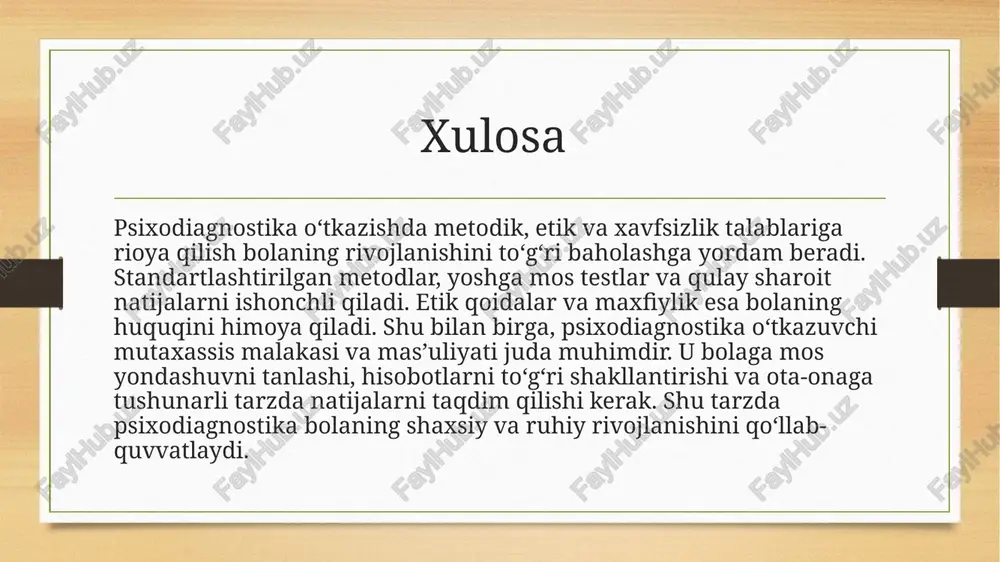 psixodiagnostika o‘tkazishga qo‘yilgan talablar - Page 5