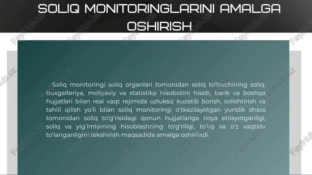 soliq nazoratini tashkil etish va o’tkazish tartibi - Page 5