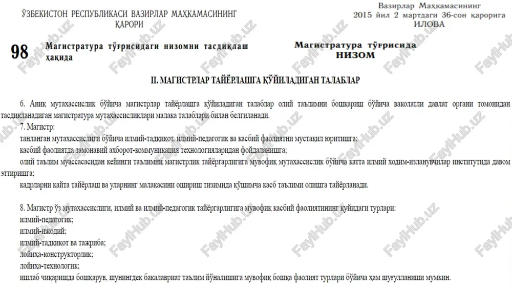 magistrlar ilmiy-tadqiqot ishlarini tashkil etish - Page 5