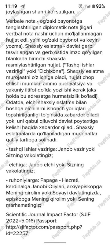 diplomatik yozishmalar mavzusida mustaqil ish - Page 5