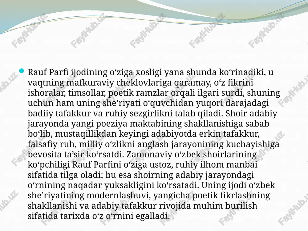rauf parfi asarida novatorlik xususiyatlari - Page 5