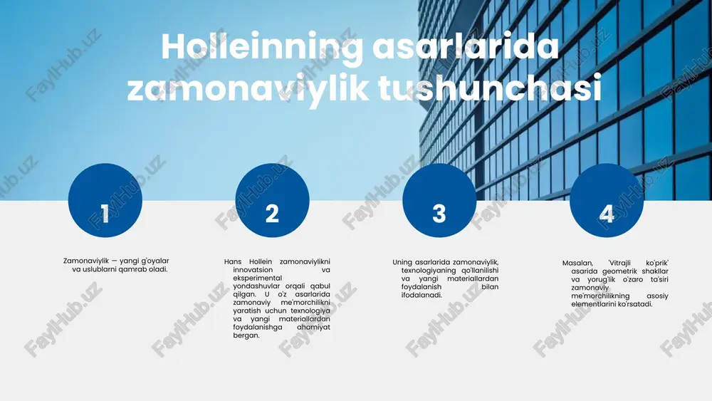 holleinning me'morchilik uslublari va innovatsiyalari - Page 5