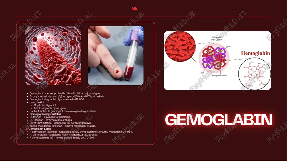 eritrotsitlar gemaglabin va uning turlari - Page 5