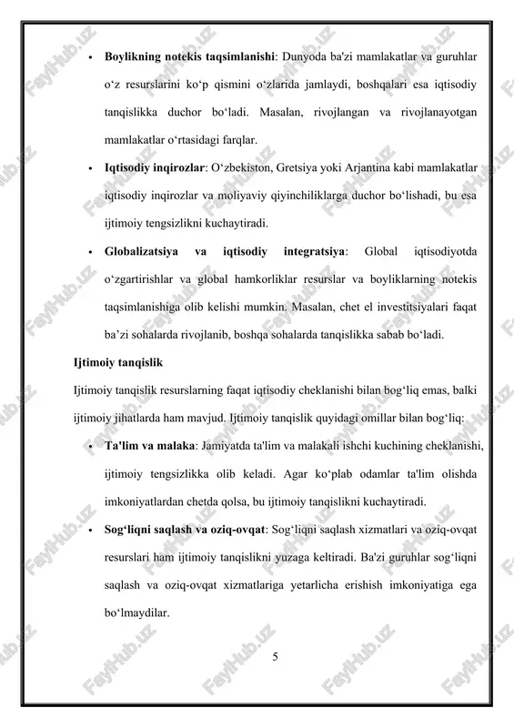 halkashtirib, qaror qabul qilishni qiyinlashtiradi. masalan, do‘konda yuzlab turdagi shokoladlar bor bo‘lsa, odamlar ularning orasidan birini tanlashda qiynalishlari mumkin. · keng tanlovlar va stress: tanlovlar ko‘pligi odamlar uchun stress manbai bo‘lishi mumkin. masalan, o‘qish yoki ish tanlashda, har bir qarorning oqibatlarini o‘ylab ko‘rish va kelajakdagi noaniqliklarni hisobga olish kishilarni ruhiy jihatdan charchatishi mumkin. · ishonch va o‘zgartirishga moyillik: tanlov qilishda ba’zi odamlar o‘z qarorlariga ishonchsiz bo‘lishadi. ular tanlangan variantning eng yaxshi qaror bo‘lishiga shubha qilishlari va natijada qarorlarini tez-tez o‘zgartirishi mumkin. bu holat odamning psixologik noaniqlik va xavotirni his qilishi bilan bog‘liq. tanlovning ijtimoiy ta'siri tanlovning ijtimoiy jihatlari odamlar o‘rtasidagi munosabatlarga, jamiyatda normaga aylanadigan qarorlar va me'yorlarga ta’sir ko‘rsatadi. ijtimoiy kontekstda tanlov quyidagi omillar bilan bog‘liq bo‘lishi mumkin: · ijtimoiy ta’sir: insonlar o‘z tanlovlarini boshqalar bilan solishtirish orqali qabul qilishadi. bu ijtimoiy ta’sirni anglatadi, ya'ni odamlar o‘z qarorlarini jamiyatda mavjud bo‘lgan normativlar yoki boshqalar tomonidan qabul qilingan qarorlar asosida shakllantiradilar. …