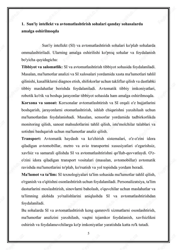 va boshqa sohalarda, si va avtomatlashtirish ko'rsatilayotgan xizmatlar orqali odamlarga qulayliklar yaratiladi va xizmat sifati oshiriladi. ma'lumot xavfsizligi: si va avtomatlashtirish ko'p sohalarda ma'lumotlarni himoya qilishda yordam beradi. xavfsizlik algoritmlari, ma'lumotlarni himoya qiluvchi tizimlar va ko'plab boshqa texnologiyalar, ma'lumotlarning xavfiyatini oshiradi. shifrlash va himoya: ma'lumotlar shifrlanishi va himoya qilinishi kerak. bu, texnologik vositalar yordamida ma'lumotlarni yolg'iz joyda o'qib, tahrirlash va iste'mol qilishni ta'minlash uchun amalga oshiriladi. identifikatsiya va autentifikatsiya: avtomatlashtirish tizimlarida foydalanuvchilarning identifikatsiyasi va autentifikatsiyasi juda muhimdir. bu, yolg'iz foydalanuvchilarga ma'lumotlarga kirish huquqini beradi va xavfsizlikni ta'minlashda juda katta ahamiyatga ega. xavfsizlik o'rganish: sun'iy intellekt va avtomatlashtirish tizimlari xavfsizlik muammolarini aniqlash, sodda foydalanuvchilar uchun xavfsizlik so'ralari berish va ularga javob berishda yordam beradi. ma'lumotlarning izchil tarzda saqlanishi: si va avtomatlashtirish tizimlari ma'lumotlarni foydalanuvchilar uchun foydali bo'lib qolish va uni xavfsiz saqlashda qat'iy bo'lgan yordam beradi. ma'lumot xavfsizligi kiber xavfsizlik sohasidagi integratsiya, xavfsizlikni ta'minlash, ma'lumotlarni himoya qilish, ma'lumotlar foydalanishini cheklash va …