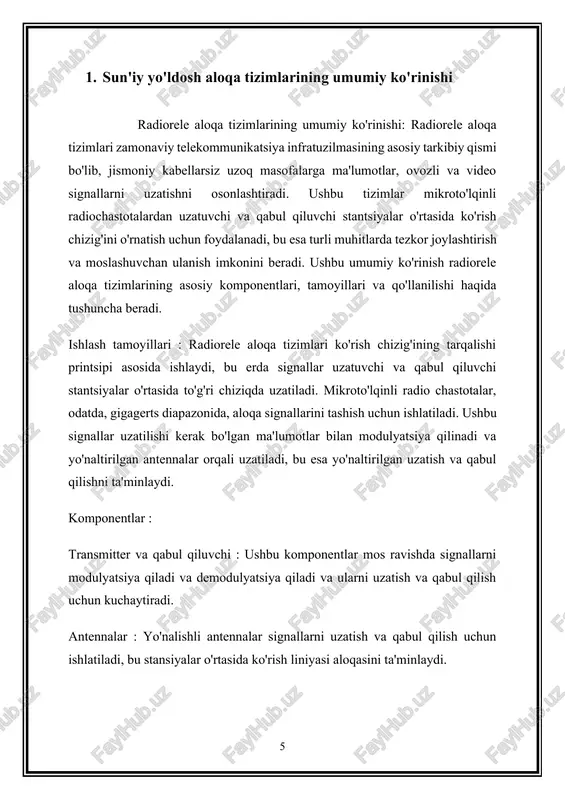 etishning ahamiyati va dolzarbligi: zamonaviy telekommunikatsiyalarning tez sur'atlarda va bir-biriga bog'langan dunyosida sun'iy yo'ldosh aloqa liniyalarini o'rnatish juda katta ahamiyatga ega va dolzarbdir. bu tizimlar ishonchli, yuqori tezlikdagi ulanishga bo‘lgan doimiy o‘sib borayotgan talabni qondirish, geografik to‘siqlarni yengib o‘tish, olis va xizmat ko‘rsatilmagan hududlarga aloqa imkoniyatlarini kengaytirishda hal qiluvchi rol o‘ynaydi. quyidagi fikrlar zamonaviy telekommunikatsiyalarda sun'iy yo'ldosh aloqa liniyalarining ahamiyatini ta'kidlaydi: global ulanish : sun'iy yo'ldosh aloqa liniyalari misli ko'rilmagan global qamrovni ta'minlaydi, hatto eng chekka va borish qiyin bo'lgan hududlarga ham ulanishni ta'minlaydi. ular yer usti infratuzilmasidagi bo'shliqlarni yopadi, kabel yotqizish yoki minoralar qurish amaliy bo'lmagan yoki iqtisodiy jihatdan maqsadga muvofiq bo'lmagan joylarda aloqa o'rnatish imkonini beradi. natijada, sun'iy yo'ldosh aloqa liniyalari ulanish uchun hayot liniyasi bo'lib xizmat qiladi, jamiyatlar, korxonalar va hukumatlarga muhim xizmatlar, ma'lumotlar va imkoniyatlardan foydalanish imkoniyatini beradi. tabiiy ofatlarga javob berish va favqulodda aloqa : sun'iy yo'ldosh aloqa liniyalari ofatlarga javob berish va favqulodda aloqa …