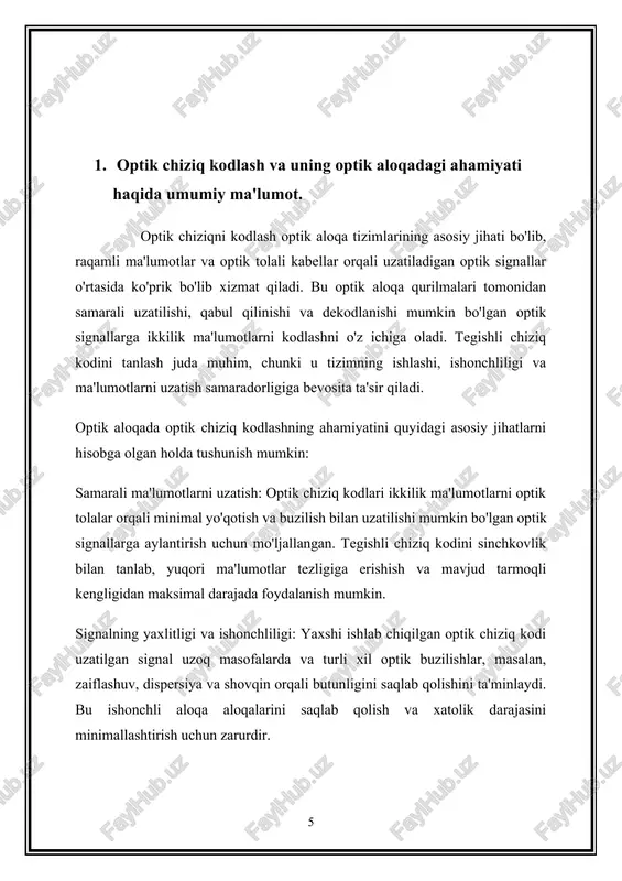 h (fwm) kabi nochiziqli optik effektlar jiddiy muammolarga aylanadi. optik liniyalarni kodlashdagi innovatsiyalar fazalarni shakllantirish va chiziqli bo'lmagan kompensatsiya kabi usullar orqali ushbu ta'sirlarni yumshatish, uzatish imkoniyatini va tizim ishonchliligini oshirishga qaratilgan. 4. dasturiy ta'minot bilan aniqlangan optik tarmoq (sdon): sdon dasturiy ta'minot bilan belgilangan tarmoq (sdn) tamoyillari orqali optik tarmoqlarni dinamik va moslashuvchan boshqarish imkonini beradi. rivojlanayotgan optik liniyalarni kodlash sxemalari sdon arxitekturalari bilan mos keladigan tarzda ishlab chiqilmoqda, bu o'zgaruvchan tarmoq sharoitlari va trafik talablariga dinamik moslashish imkonini beradi. 5. kvantdan ilhomlangan kodlash usullari: kvant aloqasi va hisoblashning paydo bo'lishi bilan optik aloqa uchun kvantdan ilhomlangan kodlash usullariga qiziqish ortib bormoqda. ushbu innovatsion yondashuvlar ma'lumotlar xavfsizligini oshirish, signal-shovqin nisbatini yaxshilash va uzatish samaradorligini oshirish uchun kvant mexanikasi tamoyillaridan foydalanadi. 6. integratsiyalashgan fotonika va kremniy fotonikasi: optik chiziq kodlash funktsiyalarini ixcham va energiya tejamkor fotonik integral mikrosxemalarga (pic) va silikon fotonik platformalarga integratsiyalashuvi yana bir rivojlanayotgan tendentsiyadir. ushbu yutuqlar …