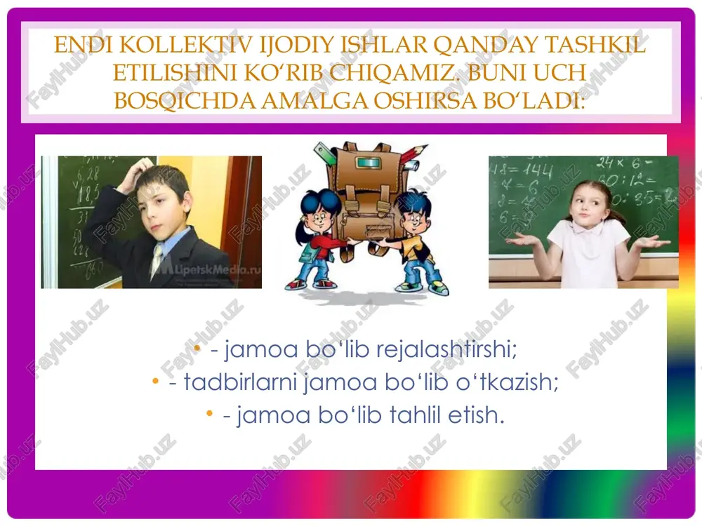 ‘zida moyillik sezadi. albatta, bu narsa muhim, lekin mohir tarbiyachi usullarni tanlashi bilan kuchli emas. a.s.makarenko fikrlari... a.s.makarenko tarbiyachi ishlarini ko‘rib chiqib aytadiki, tarbiyachi faoliyati, aslida, mohiyati bilan tashkilotchilik faoliyati ham hisoblanadi. demak, tarbiyachi mahorati, boshqa narsa emas, balki bolalar hayotini tashkil etuvchi mahoratdir. tarbiyachi mahorati - o‘quvchining samarali rivojlanishiga ta’sir etuvchi pedagogik holatlarni yarata bilishda ko‘rinadi. mahoratda nazariya va amaliyot uzviyligi gavdalanadi. hech qachon biron bir muvaffaqiyatli harakat tushunilmagan yoki stixiyali bo‘lmaydi. har qanday samarali usullarning asosiy va yetarli sharti shu maqsadga erishish vazifalarini, yo‘l va vositalarini, ya’ni tarbiya jarayonining qonuniyatlarini bilish demakdir. tarbiya mahorati tarbiya mahorati - bu faqat yetarli nazariy bilimlarni egallashgina emas, balki tarbiya qonuniyatlari, bolalar jamoalari hayotini tashkil etish qonuniyatlaridan kelib chiqadigan barcha vosita, usul va metodlarni hayotga, ijodiy tatbiq eta bilish hamdir. tarbiya mahorati mazmunining acoci bilim va unga asoslangan ko‘nikmalardir. tarbiyachining muhim ko‘nikmalariga turli pedagogik holatlarda bolalar dunyosida sodir bo‘layotgan turli jarayonlarni to‘g‘ri …