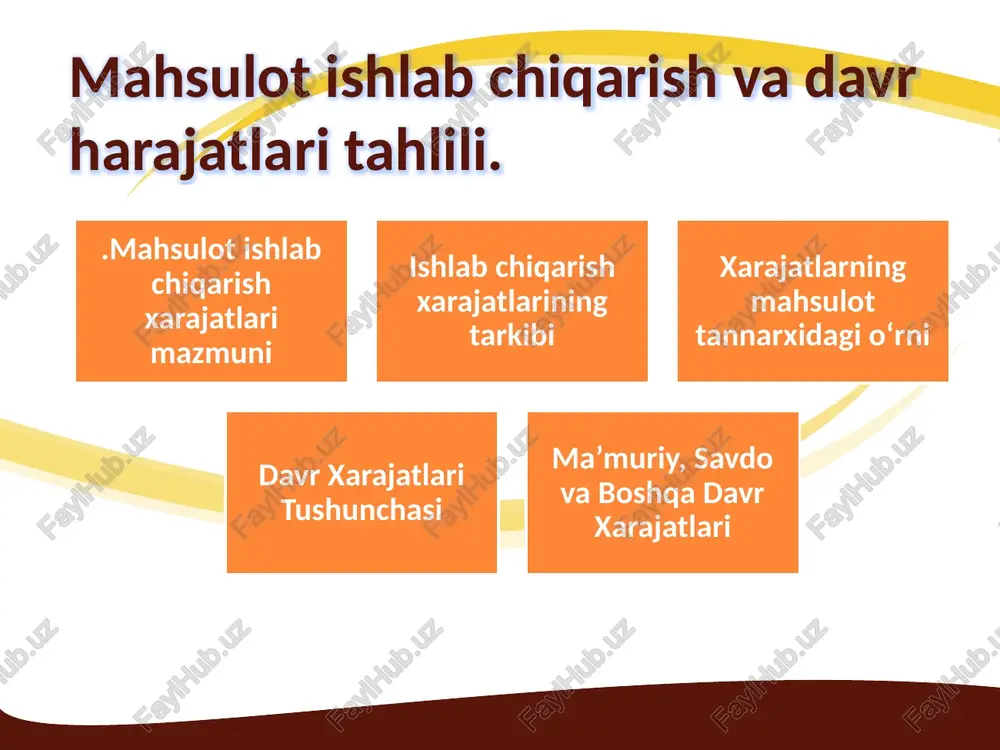 mahsulot tannarxi 1000 so’m bo’lsa va keyingi davrda 900 so’mga tushsa, samaradorlik 10% ga oshgan bo’ladi. resurslardan foydalanish samaradorligi ko’rsatkichi, masalan, materiallar samaradorligi, bir birlik materialdan qancha mahsulot ishlab chiqarilishini hisoblaydi. agar oldin 1 kg materialdan 10 birlik mahsulot chiqarilgan bo’lsa va endi 12 birlik chiqarilsa, samaradorlik oshgan. xulosa u orqali nafaqat muammolar aniqlanadi, balki imkoniyatlar ham ochiladi. korxonalar bu tahlilni doimiy ravishda o'tkazib, o'z faoliyatini optimallashtirishi kerak, chunki bugungi raqobatbardosh bozorda faqat samarali harajatlar boshqaruvi muvaffaqiyatni ta'minlaydi. bu mavzu bo'yicha amaliy misollar va nazariy asoslar birgalikda korxonaning uzoq muddatli strategiyasini shakllantiradi, natijada iqtisodiy o'sish va barqarorlikka erishiladi. masalan, agar ishlab chiqarish harajatlari yuqori bo'lsa, korxona texnologiyalarni yangilashi yoki yetkazib beruvchilarni o'zgartirishi mumkin. davr harajatlari tahlili esa, masalan, reklama samaradorligini baholash orqali marketing strategiyasini takomillashtiradi. natijada, korxona foydasini maksimallashtirib, bozor sharoitlariga moslashadi. bu tahlil korxonaning ichki va tashqi omillarni hisobga olgan holda amalga oshirilishi kerak, chunki xom ashyo narxlari o'zgarishi …