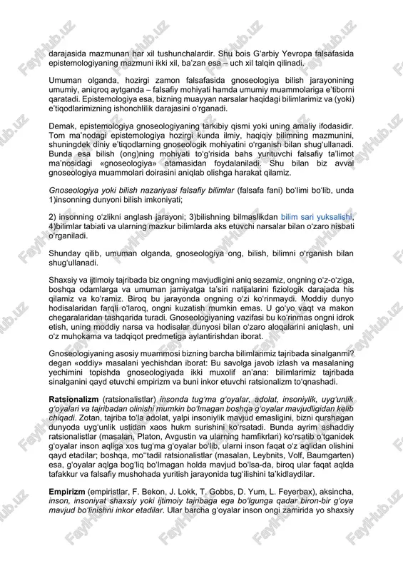 ishiga amin bo'lish mumkin. nazariyani olti yoki olti asrda emas, olti oy ichida rad etish, popperning fikriga ko'ra, tarixiy voqeadan boshqa narsa emas. nazariyani inkor qilish ko'pincha olimning yoki hech bo'lmaganda u yaratgan nazariyaning muvaffaqiyatsizligi sifatida qaraladi. popper buni ta'kidlaydi bu induktivistik xurofot. har bir inkor nafaqat nazariyani inkor etgan olimning, balki ushbu nazariyani yaratgan va shu tariqa rad etuvchi eksperimentni taklif qilgan olimning ham katta muvaffaqiyati deb hisoblanishi kerak. agar yangi nazariya uzoq vaqt mavjud bo'lmagan bo'lsa ham (bor, kramers va slater nazariyasi singari), uni unutib bo'lmaydi, chunki u yangi eksperimental faktlarni, yangi muammolarni qoldirdi va shu tufayli ilm-fan taraqqiyotiga xizmat qildi. bularning barchasi shundan dalolat beradiki, uchinchi talab so'zning odatiy ma'nosida zarur emas: hatto ushbu talabni qondirmaydigan nazariya ham fanga muhim hissa qo'shishi mumkin. shuning uchun bu talab boshqa ma'noda zarurdir. 2."metod" va "metodologiya" tushunchalari. metod (yunon. metods — usul) keng ma'noda yo‘l, ijodiy faoliyatning har qanday shakli …