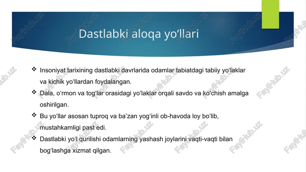 aloqayo'llarining rivojlanishi tarixi - Page 5