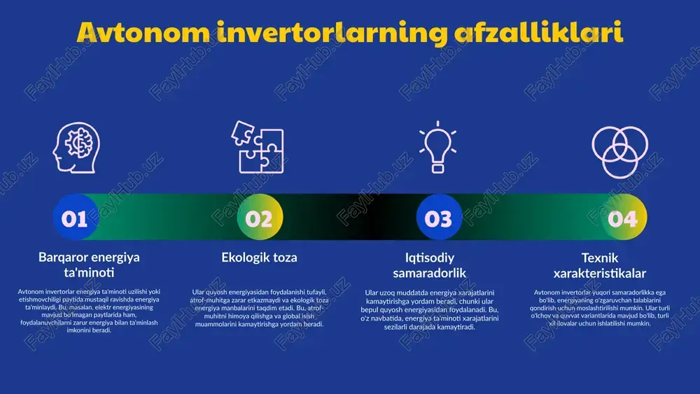 un mo'ljallangan bo'lsa, yuqori narxlilari uzoq muddatli foydalanish uchun ko'proq imkoniyatlar va kafolatlar taklif etadi. xarajatlarni kamaytirish uchun bir qancha strategiyalar mavjud. birinchidan, invertorlarni xarid qilishda doimiy ravishda aktsiyalarni va chegirmalarni kuzatish tavsiya etiladi. ikkinchidan, energiya samaradorligini oshirish orqali xarajatlarni kamaytirish mumkin, masalan, quyosh energiyasidan foydalanish. shuningdek, invertorlarni muntazam ravishda texnik xizmat ko'rsatish va yangilash orqali ularning samaradorligini oshirish va uzoq muddatli xarajatlarni kamaytirish mumkin. avtonom invertorlar uchun qo'shimcha tavsiyalar avtonom invertorlarni tanlashda quyidagi qo'shimcha tavsiyalarni inobatga olish muhimdir: 1. **xizmat ko'rsatish**: invertorning xizmat ko'rsatish darajasi muhim ahamiyatga ega. ular uchun professional xizmat ko'rsatish markazlarining mavjudligi va qismlarni almashtirish imkoniyatlarini o'rganing. 2. **kafolat muddatlari**: tanlangan invertorning kafolat muddatini diqqat bilan ko'rib chiqing. uzun muddatli kafolatlar ko'pincha yaxshiroq sifatni anglatadi. 3. **iste'molchilar uchun maslahatlar**: iste'molchilarning fikrlari va sharhlarini o'rganing. boshqa foydalanuvchilarning tajribasi sizga yaxshi invertor tanlashda yordam beradi. **yaxshi invertor tanlashda kuchli maslahatlar**: o'z ehtiyojlaringizga mos invertorni tanlashda yuqoridagi tavsiyalarni hisobga …