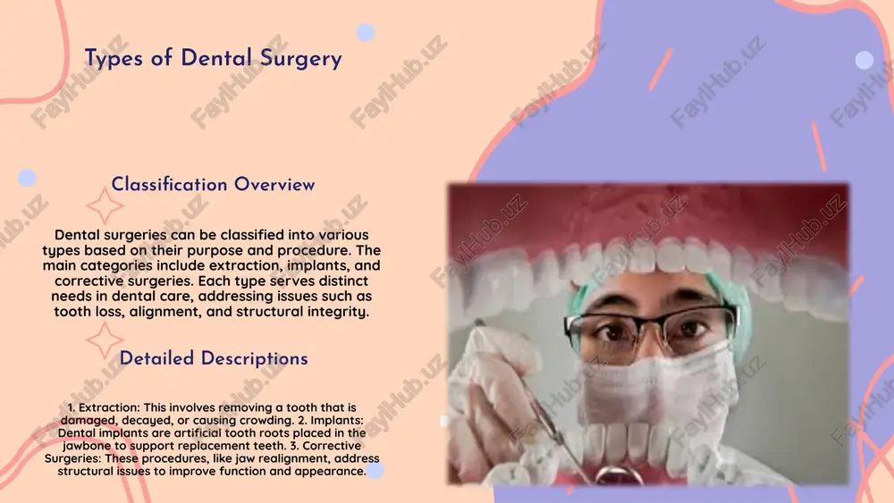 tists to create highly accurate models of patients' teeth, which can be fabricated into crowns, bridges, and dentures with remarkable precision. a case study conducted at a leading dental institution illustrates improved precision and outcomes, demonstrating how these technologies significantly reduce fitting errors and enhance patient satisfaction. robotics in dental surgery introduction to robotics robotics is increasingly utilized in dental procedures, enhancing the precision and efficiency of treatments. the integration of robotic systems assists in various tasks, from surgical interventions to routine check-ups, ensuring better outcomes for patients and reducing the physical strain on dental professionals. advantages of robotic assistance - enhanced accuracy in surgical procedures. - reduced recovery time for patients. - minimally invasive techniques leading to less trauma. - consistency in performance, minimizing human error. future potential the future of robotics in dental surgery is promising, with ongoing advancements in artificial intelligence and machine learning. these technologies are …