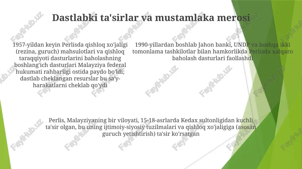 perlis xalqaro baxolash dasturlarini tarixi haqida umumiy maʼlumot - Page 5