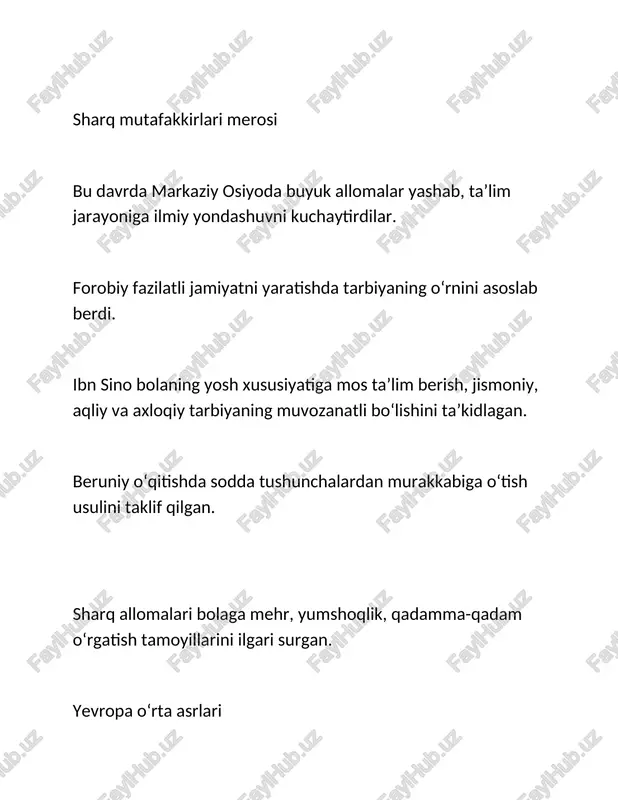 pedagogik gʻoyalarning rivojlanish bosqichlari - Page 5