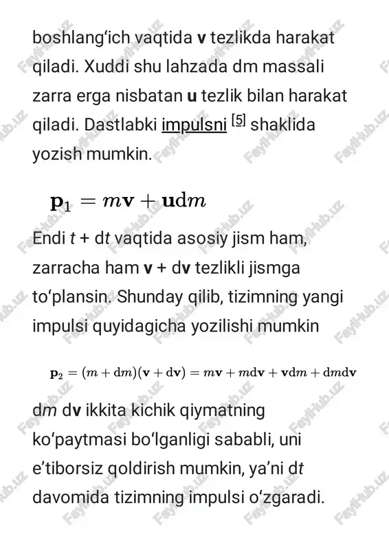 ttps://uz.m.wikipedia.org/wiki/maxsus:booksources/0-07-035048-5 https://uz.m.wikipedia.org/wiki/maxsus:booksources/0-07-035048-5 https://uz.m.wikipedia.org/w/index.php?title=tata_mcgraw-hill&action=edit&redlink=1 https://uz.m.wikipedia.org/wiki/maxsus:booksources/978-0-07-451537-2 https://uz.m.wikipedia.org/wiki/maxsus:booksources/978-0-07-451537-2 http://articles.adsabs.harvard.edu/full/seri/cemda/0053//0000227.000.html http://articles.adsabs.harvard.edu/full/seri/cemda/0053//0000227.000.html http://articles.adsabs.harvard.edu/full/seri/cemda/0053//0000227.000.html http://articles.adsabs.harvard.edu/full/seri/cemda/0053//0000227.000.html astronomy (netherlands: kluwer academic publishers) 53 (3): 227–232. doi:10.1007/bf00052611 (https://dx.doi. org/10.1007%2fbf00052611) . issn 0923-2958 (https://www.worldcat.or g/issn/0923-2958) . http://articles.adsabs.harvard.edu/full/ser i/cemda/0053//0000227.000.html . qaraldi: 2011-12-30.o‘zgaruvchan massa tizimi]] 4. benson. „ideal rocket equation“ (http://mi crogravity.grc.nasa.gov/education/rocket/ rktpow.html) . nasa. 11-oktyabr 2007- yilda asl nusxadan arxivlandi (https://web. archive.org/web/20071011171023/htt p://microgravity.grc.nasa.gov/education/r ocket/rktpow.html) . qaraldi: 30-dekabr 2011-yil. https://uz.m.wikipedia.org/wiki/doi https://dx.doi.org/10.1007%2fbf00052611 https://dx.doi.org/10.1007%2fbf00052611 https://uz.m.wikipedia.org/wiki/issn https://www.worldcat.org/issn/0923-2958 https://www.worldcat.org/issn/0923-2958 http://articles.adsabs.harvard.edu/full/seri/cemda/0053//0000227.000.html http://articles.adsabs.harvard.edu/full/seri/cemda/0053//0000227.000.html http://microgravity.grc.nasa.gov/education/rocket/rktpow.html http://microgravity.grc.nasa.gov/education/rocket/rktpow.html http://microgravity.grc.nasa.gov/education/rocket/rktpow.html https://uz.m.wikipedia.org/wiki/nasa https://web.archive.org/web/20071011171023/http://microgravity.grc.nasa.gov/education/rocket/rktpow.html https://web.archive.org/w