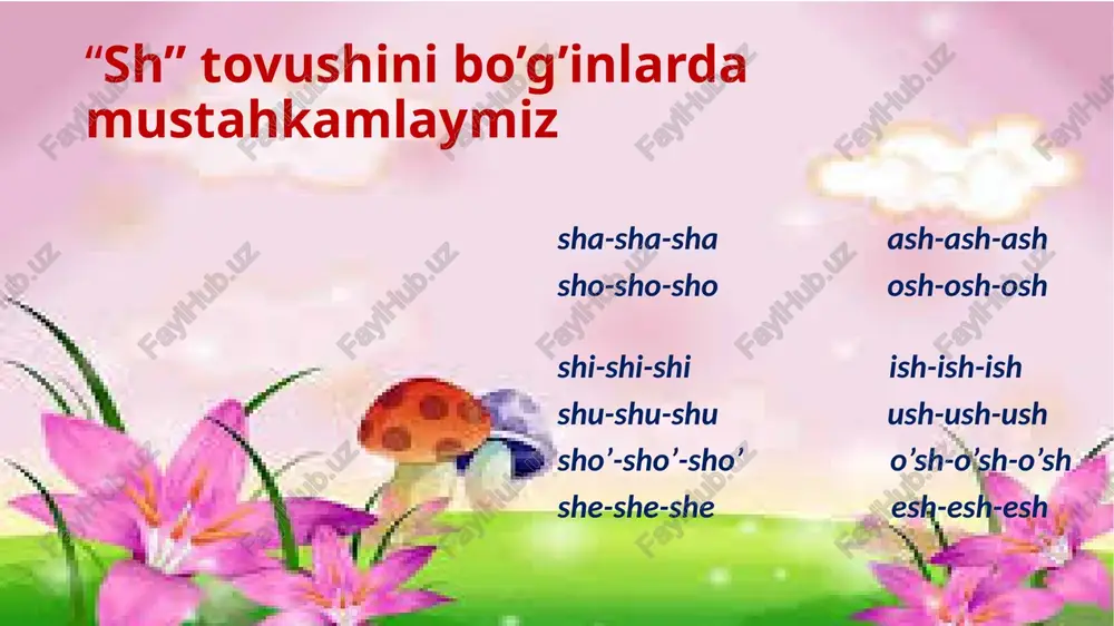 "sh"tovushini nutqqa qo'yish va mustahkamlash - Page 5