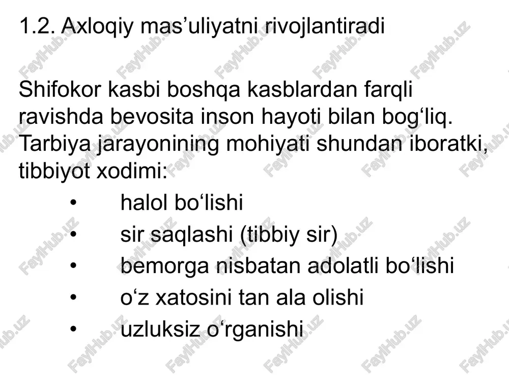 tibbiyotda tarbiya jarayonining mohiyati va mazmuni - Page 5