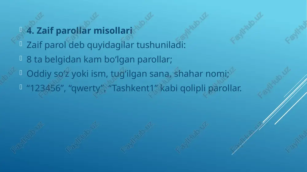 foydalanuvchi parollarni boshqarish vositalaridan foydalanishi - Page 5